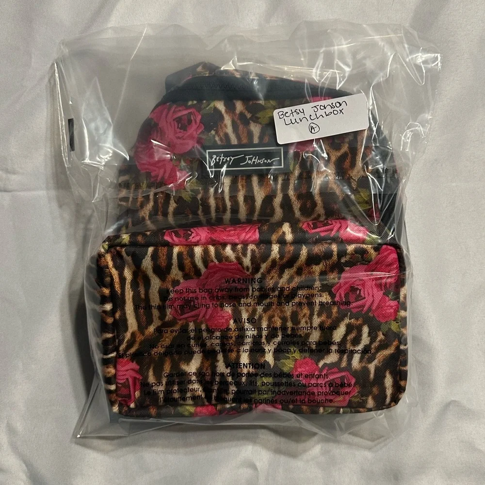 Betsey Johnson Floral Leopard Print Lunchbox